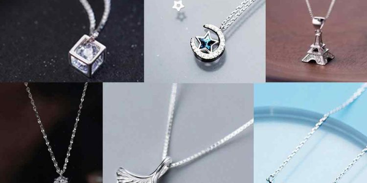 Dùng nam châm đặt lên dây chuyền bạc để kiểm tra hàng thật giả