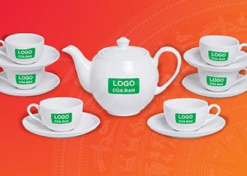 Bộ ấm trà Minh Long in logo