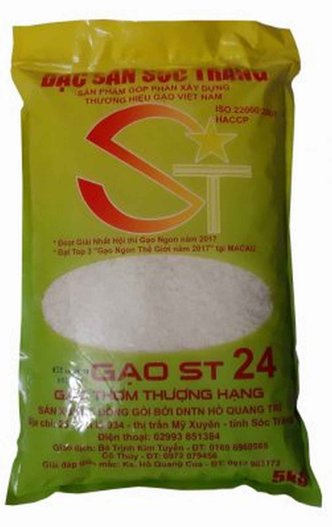 Gạo ST24 đạt chuẩn hạt dài, trắng trong, cơm dẻo