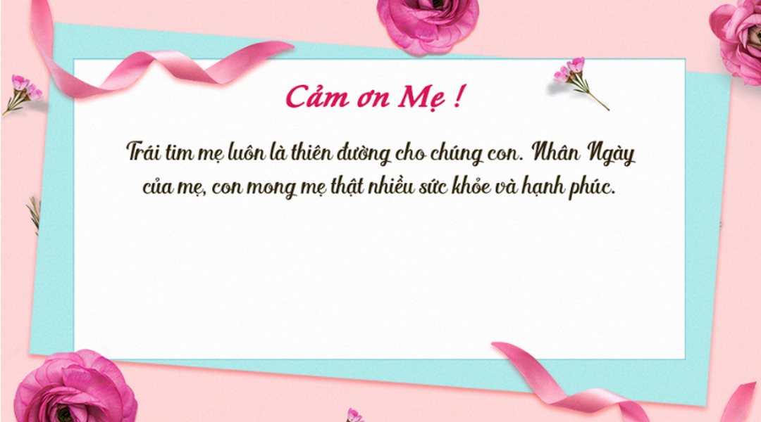 Con nhớ mẹ và con mong mẹ sẽ có một ngày ấm áp!