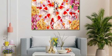 Tranh cá chép và hoa mẫu đơn hợp với tuổi nào?