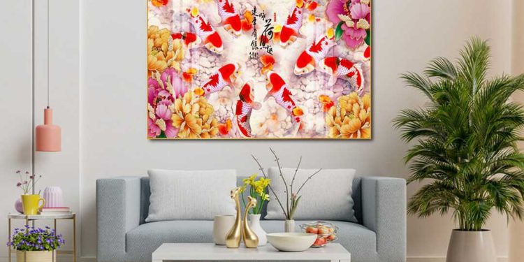 Tranh cá chép và hoa mẫu đơn hợp với tuổi nào?